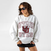 UTAH UTES BIG PLAY ENERGY EMBOSSED STAR CREWNECK