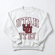 UTAH UTES BIG PLAY ENERGY EMBOSSED STAR CREWNECK