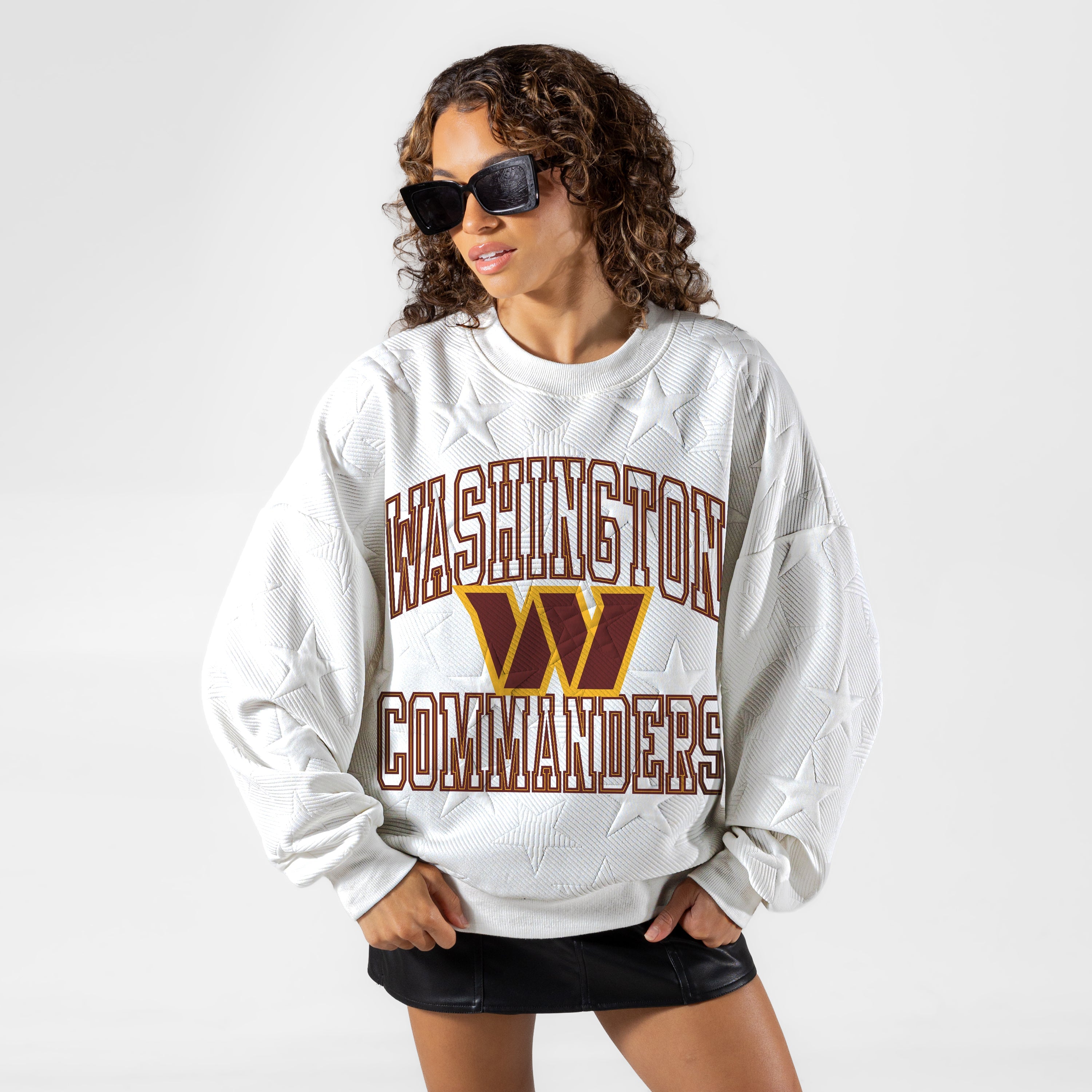 WASHINGTON COMMANDERS BIG PLAY ENERGY EMBOSSED STAR CREWNECK