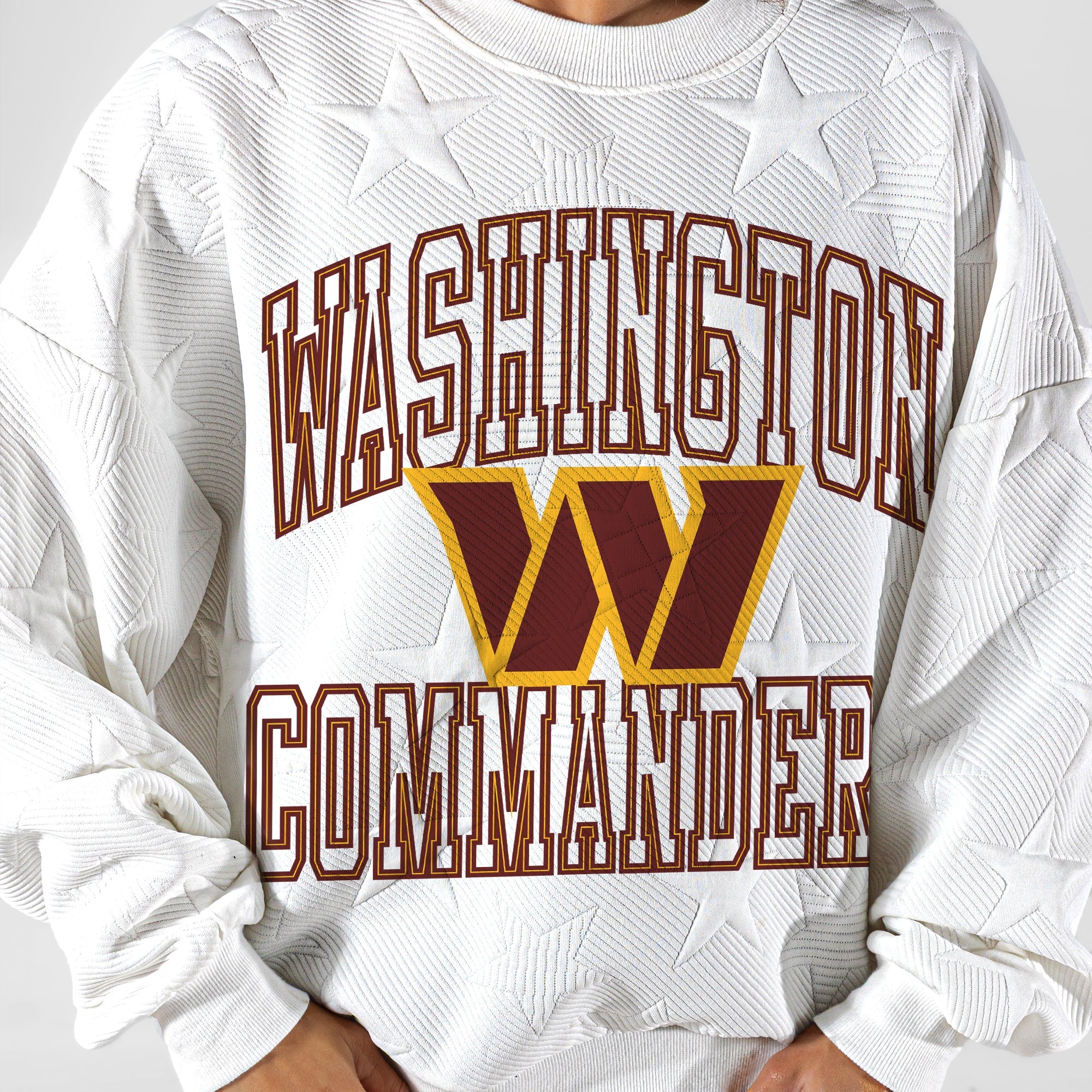 WASHINGTON COMMANDERS BIG PLAY ENERGY EMBOSSED STAR CREWNECK