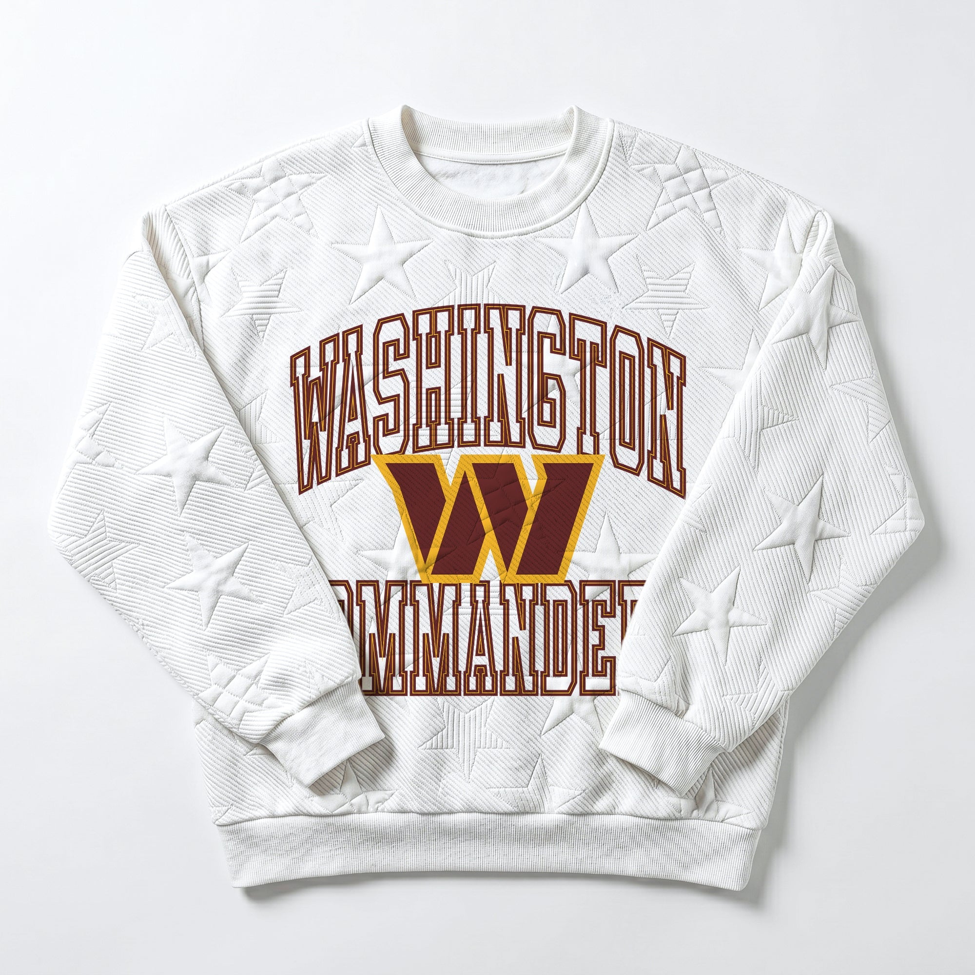 WASHINGTON COMMANDERS BIG PLAY ENERGY EMBOSSED STAR CREWNECK