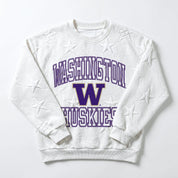 WASHINGTON HUSKIES BIG PLAY ENERGY EMBOSSED STAR CREWNECK