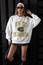 WISCONSIN-EAU CLAIRE BLUGOLDS BIG PLAY ENERGY EMBOSSED STAR CREWNECK