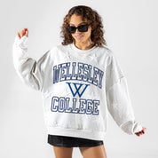 WELLESLEY BLUE BIG PLAY ENERGY EMBOSSED STAR CREWNECK