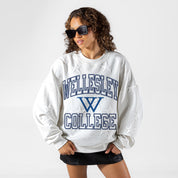 WELLESLEY BLUE BIG PLAY ENERGY EMBOSSED STAR CREWNECK