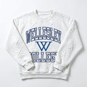 WELLESLEY BLUE BIG PLAY ENERGY EMBOSSED STAR CREWNECK