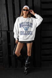 WELLESLEY BLUE BIG PLAY ENERGY EMBOSSED STAR CREWNECK