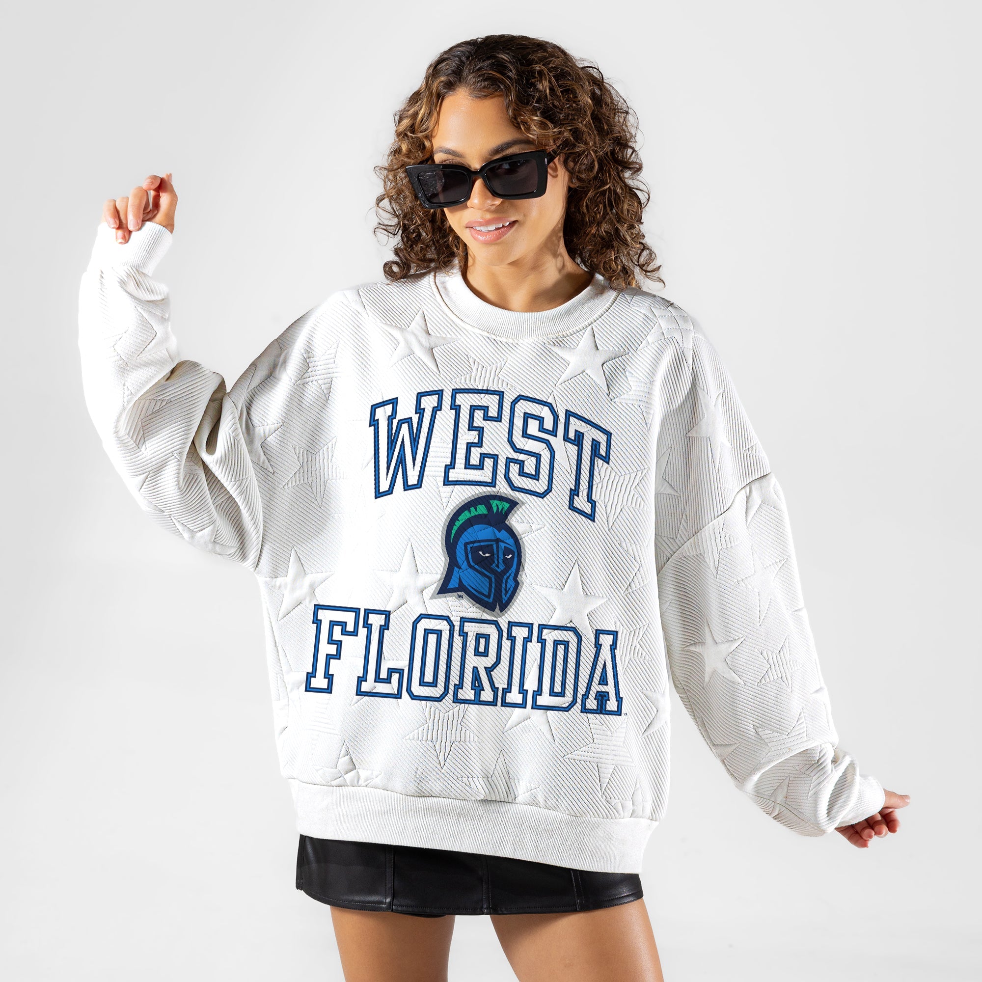 WEST FLORIDA ARGONAUTS BIG PLAY ENERGY EMBOSSED STAR CREWNECK