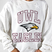 UW LA CROSSE EAGLES BIG PLAY ENERGY EMBOSSED STAR CREWNECK