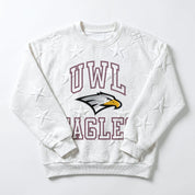 UW LA CROSSE EAGLES BIG PLAY ENERGY EMBOSSED STAR CREWNECK