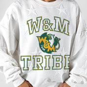 WILLIAM & MARY TRIBE BIG PLAY ENERGY EMBOSSED STAR CREWNECK
