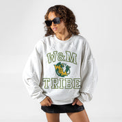WILLIAM & MARY TRIBE BIG PLAY ENERGY EMBOSSED STAR CREWNECK