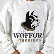 WOFFORD COLLEGE TERRIERS BIG PLAY ENERGY EMBOSSED STAR CREWNECK
