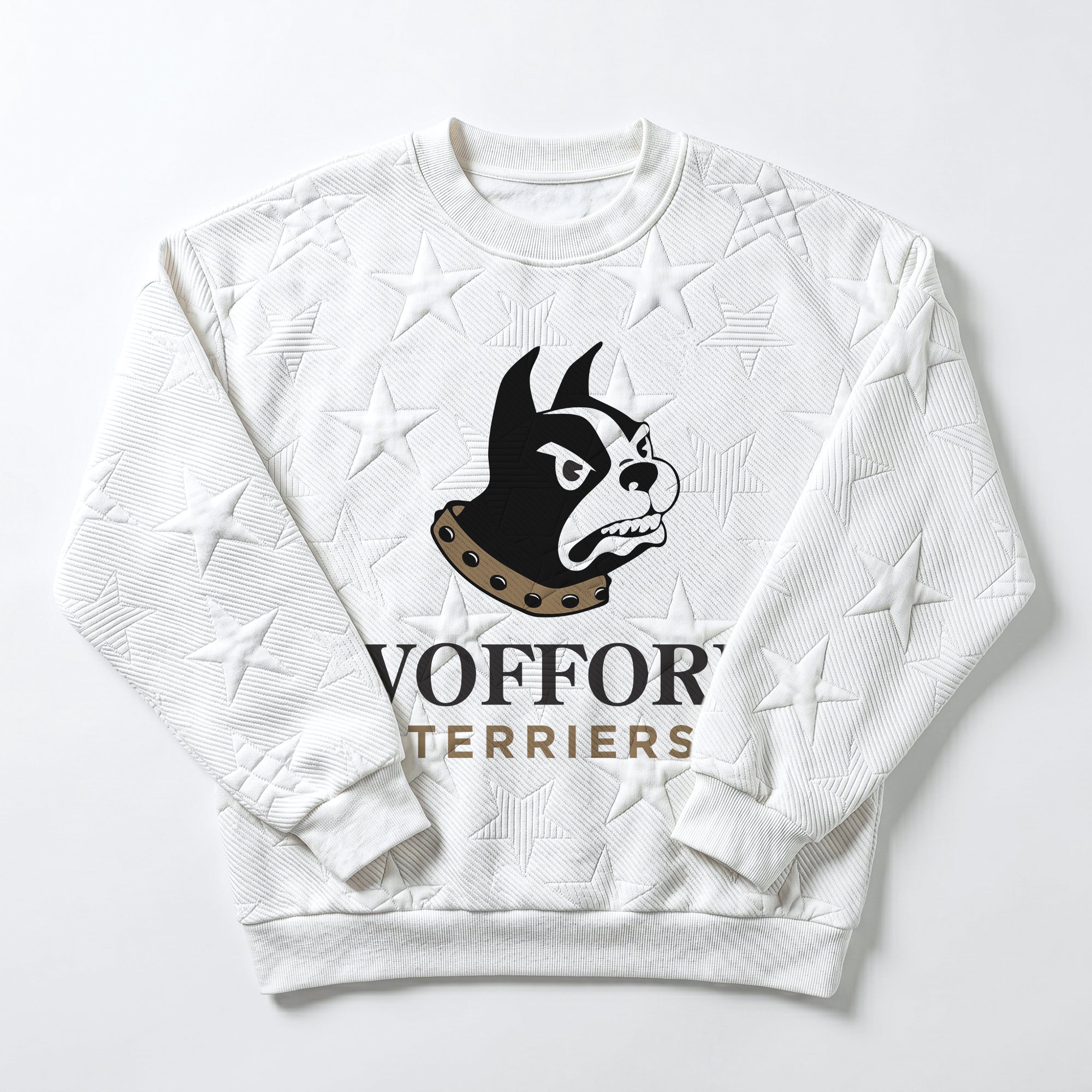 WOFFORD COLLEGE TERRIERS BIG PLAY ENERGY EMBOSSED STAR CREWNECK