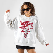 WORCESTER POLYTECHNIC INSTITUTE GOATS BIG PLAY ENERGY EMBOSSED STAR CREWNECK