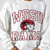 WINSTON-SALEM STATE RAMS BIG PLAY ENERGY EMBOSSED STAR CREWNECK