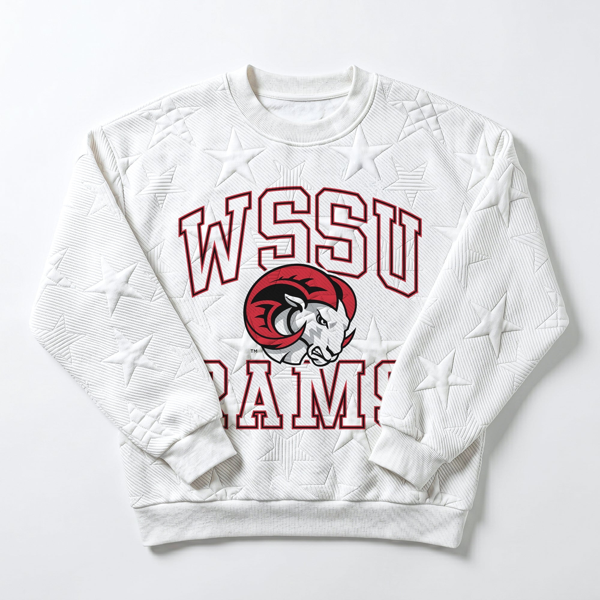 WINSTON-SALEM STATE RAMS BIG PLAY ENERGY EMBOSSED STAR CREWNECK
