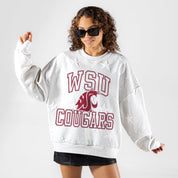 WASHINGTON STATE COUGARS BIG PLAY ENERGY EMBOSSED STAR CREWNECK