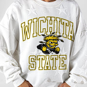 WICHITA STATE SHOCKERS BIG PLAY ENERGY EMBOSSED STAR CREWNECK