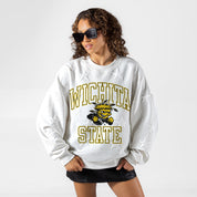 WICHITA STATE SHOCKERS BIG PLAY ENERGY EMBOSSED STAR CREWNECK