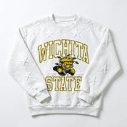 WICHITA STATE SHOCKERS BIG PLAY ENERGY EMBOSSED STAR CREWNECK