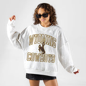 WYOMING COWBOYS BIG PLAY ENERGY EMBOSSED STAR CREWNECK