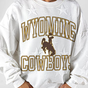 WYOMING COWBOYS BIG PLAY ENERGY EMBOSSED STAR CREWNECK