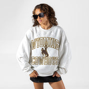 WYOMING COWBOYS BIG PLAY ENERGY EMBOSSED STAR CREWNECK