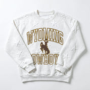 WYOMING COWBOYS BIG PLAY ENERGY EMBOSSED STAR CREWNECK