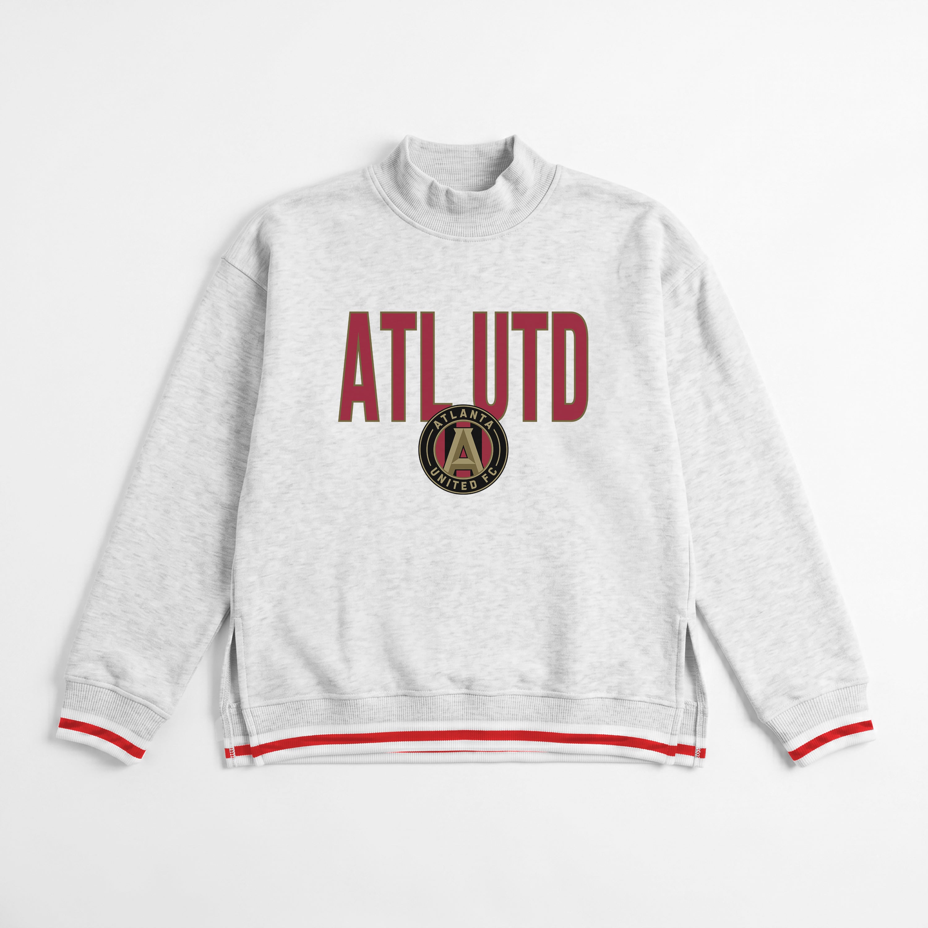 ATLANTA UNITED FC RALLY POINT CONTRAST MOCKNECK PULLOVER