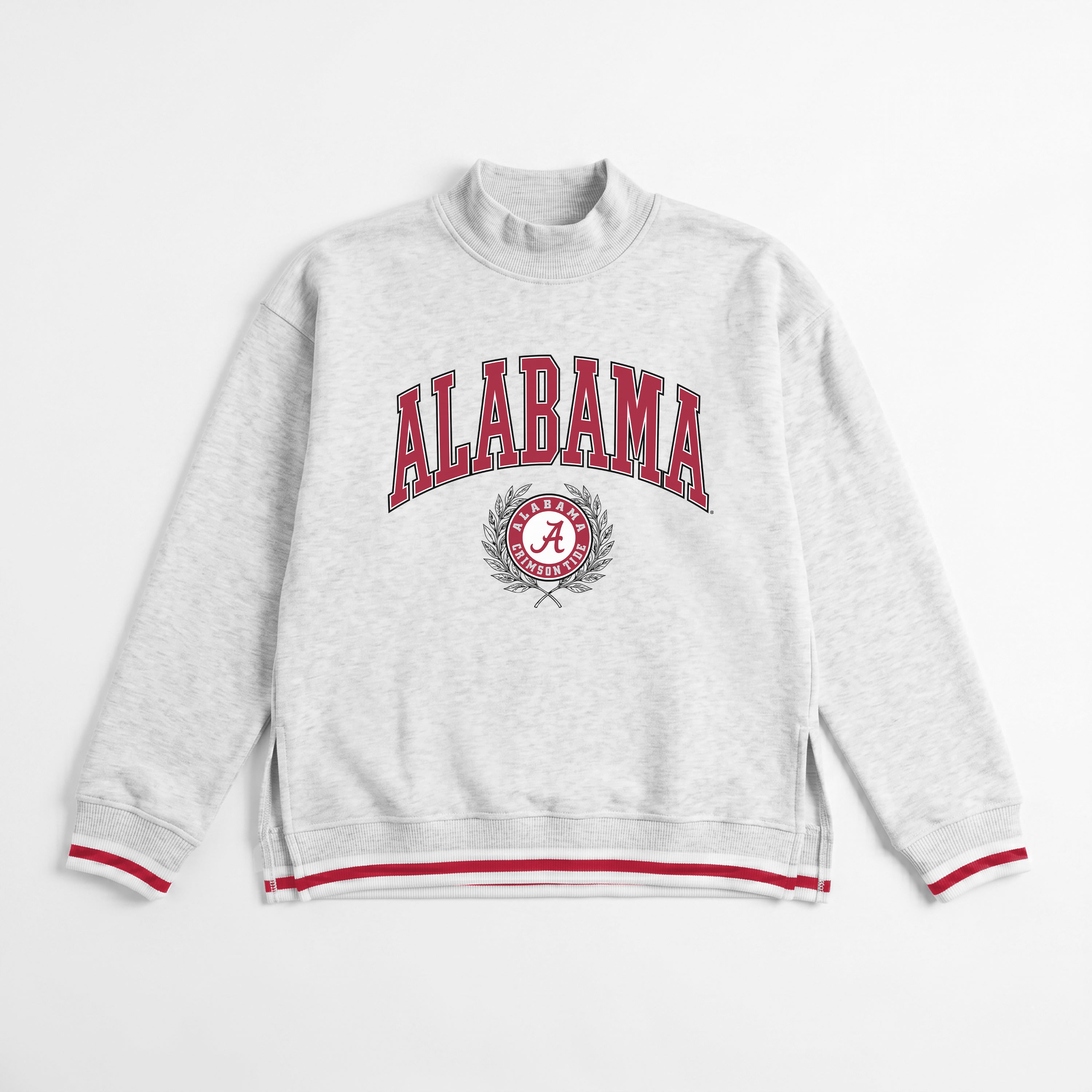 ALABAMA CRIMSON TIDE RALLY POINT CONTRAST MOCKNECK PULLOVER