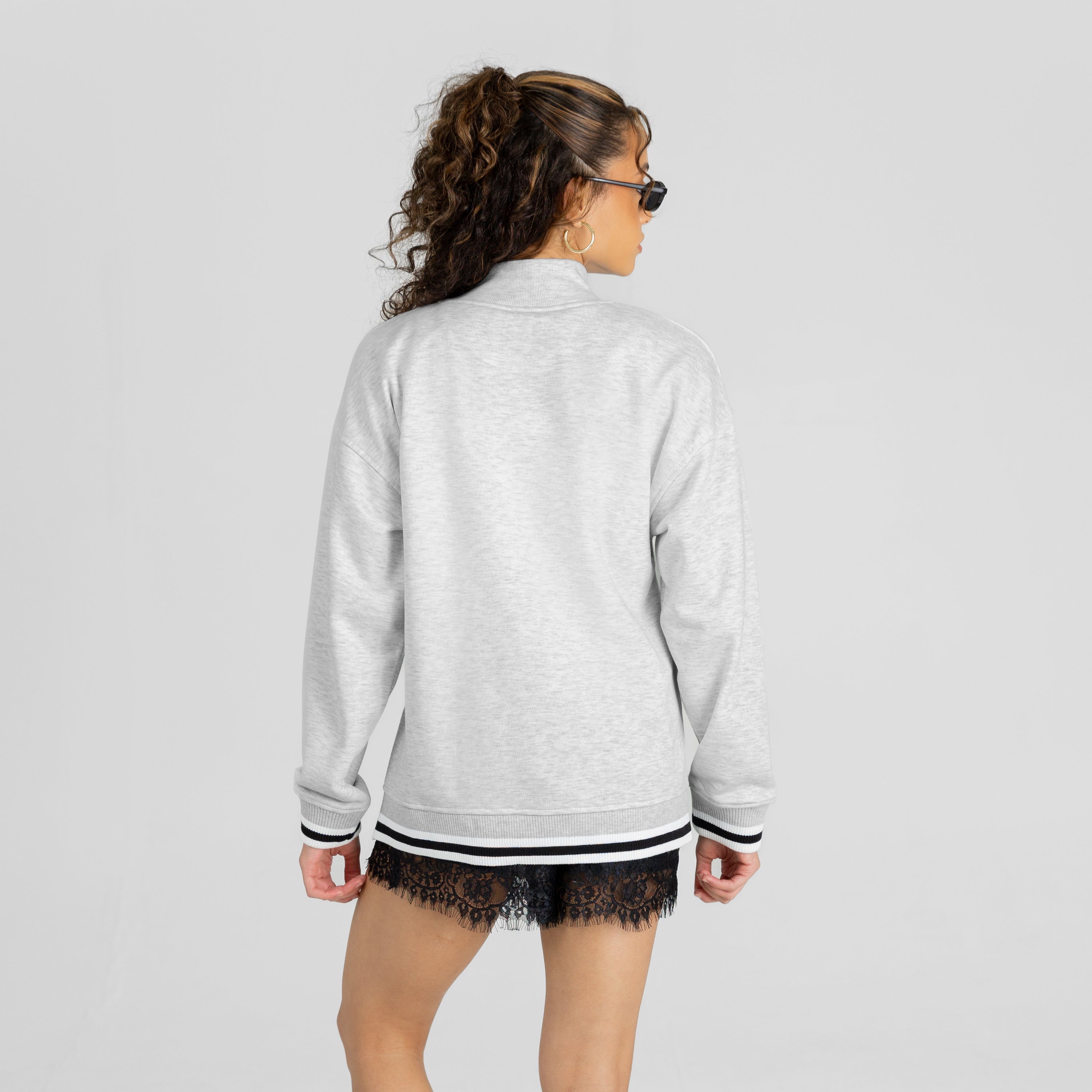 APPALACHIAN STATE MOUNTAINEERS RALLY POINT CONTRAST MOCKNECK PULLOVER
