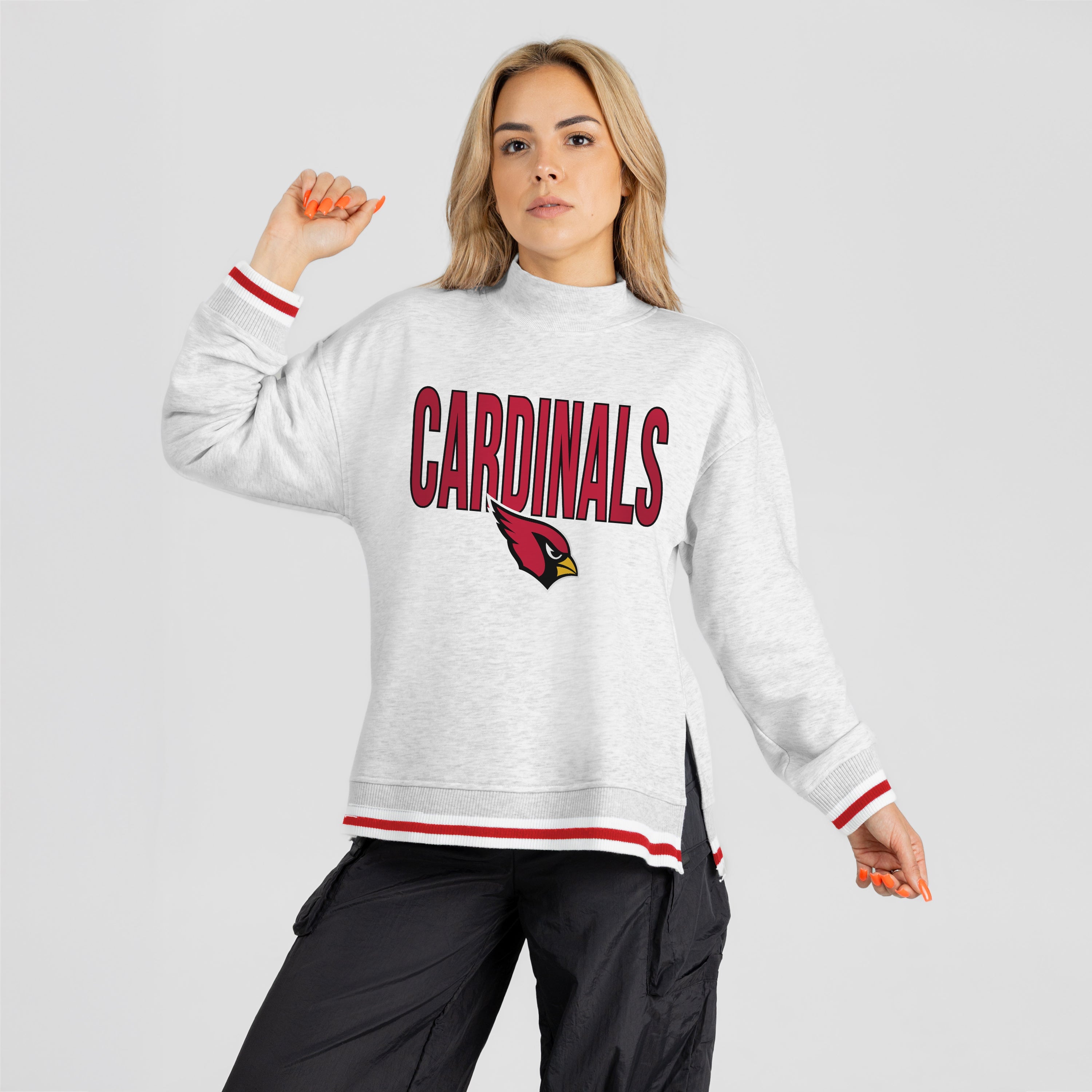 ARIZONA CARDINALS RALLY POINT CONTRAST MOCKNECK PULLOVER