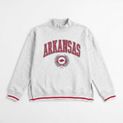 ARKANSAS RAZORBACKS RALLY POINT CONTRAST MOCKNECK PULLOVER