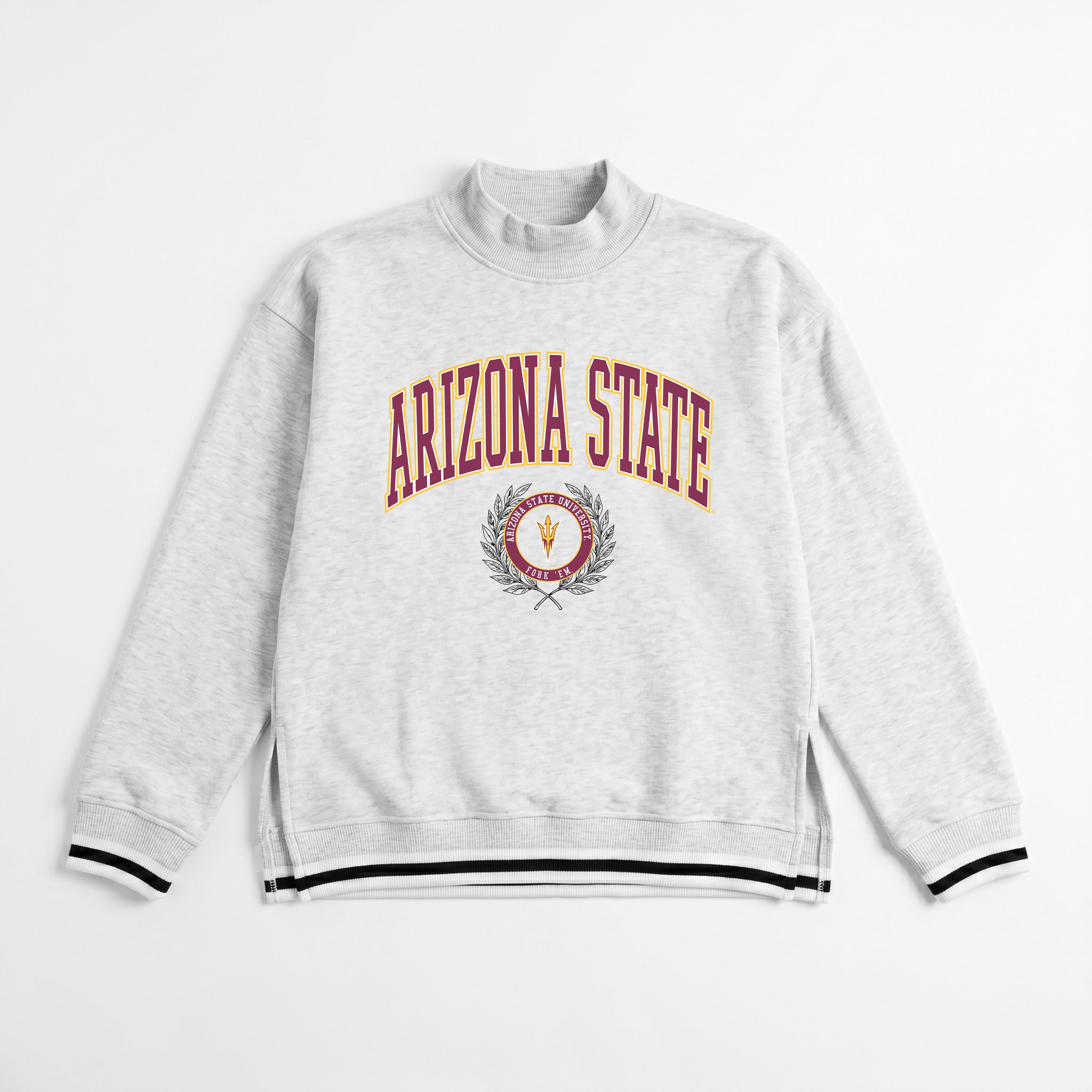 ARIZONA STATE SUN DEVILS RALLY POINT CONTRAST MOCKNECK PULLOVER