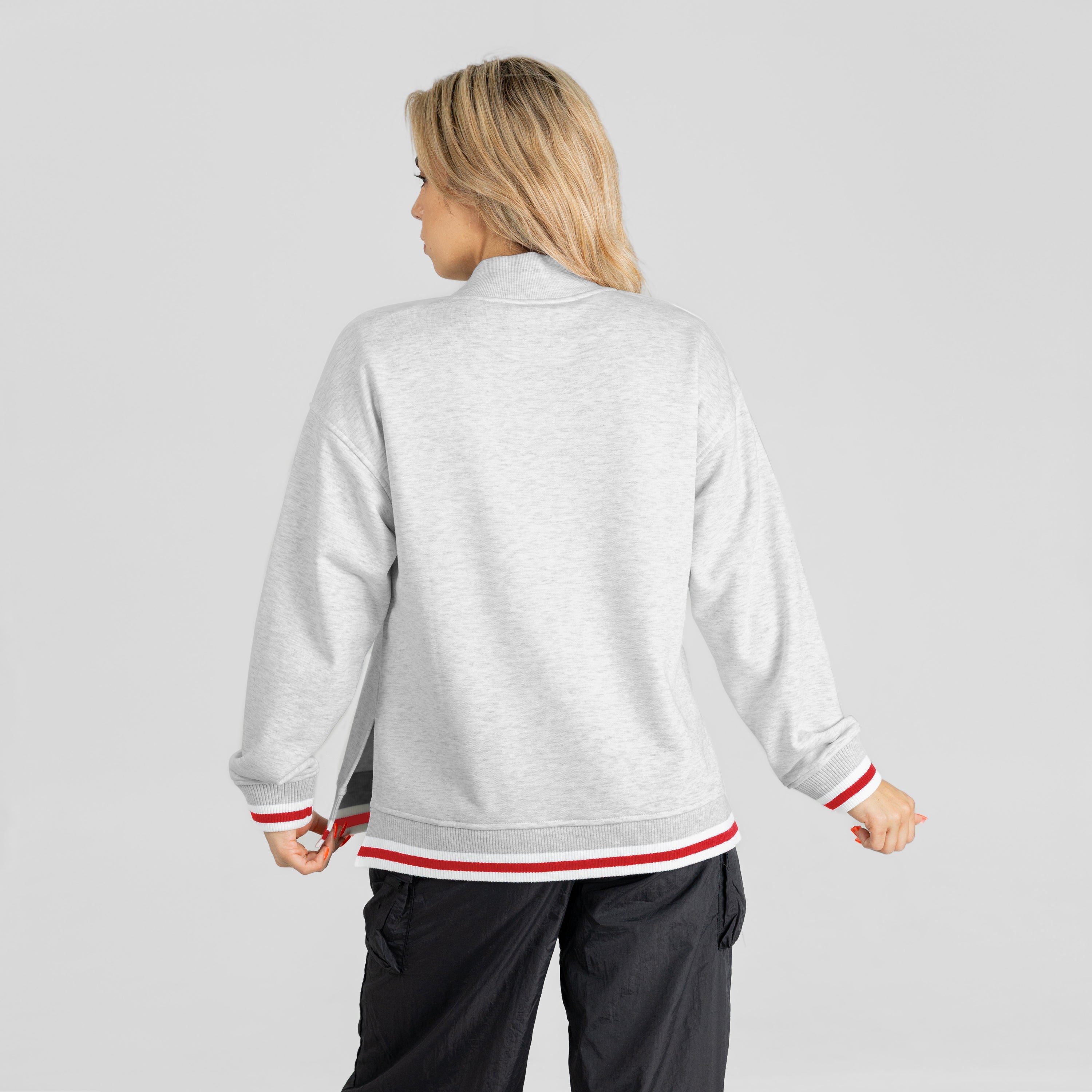 ATLANTA FALCONS RALLY POINT CONTRAST MOCKNECK PULLOVER