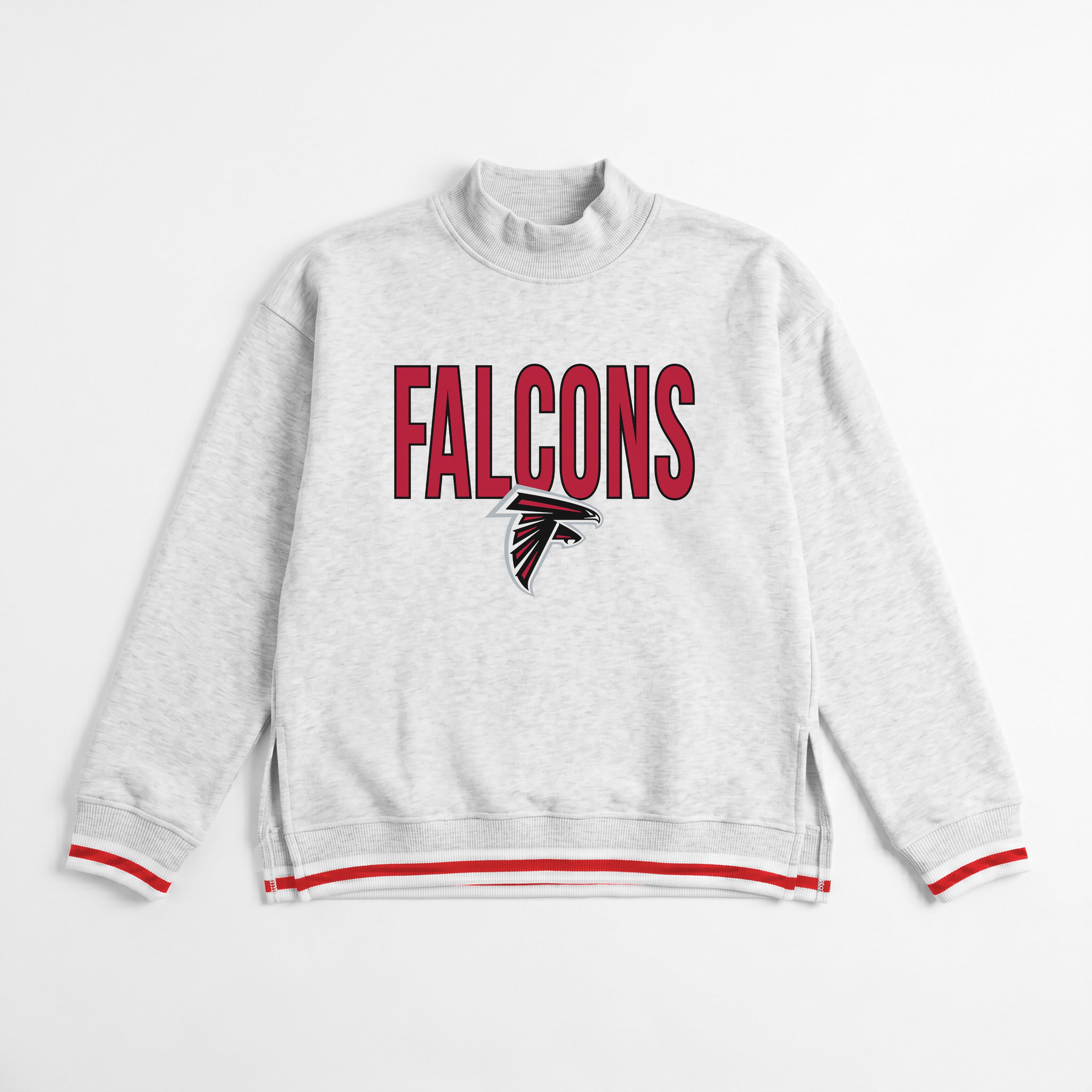 ATLANTA FALCONS RALLY POINT CONTRAST MOCKNECK PULLOVER