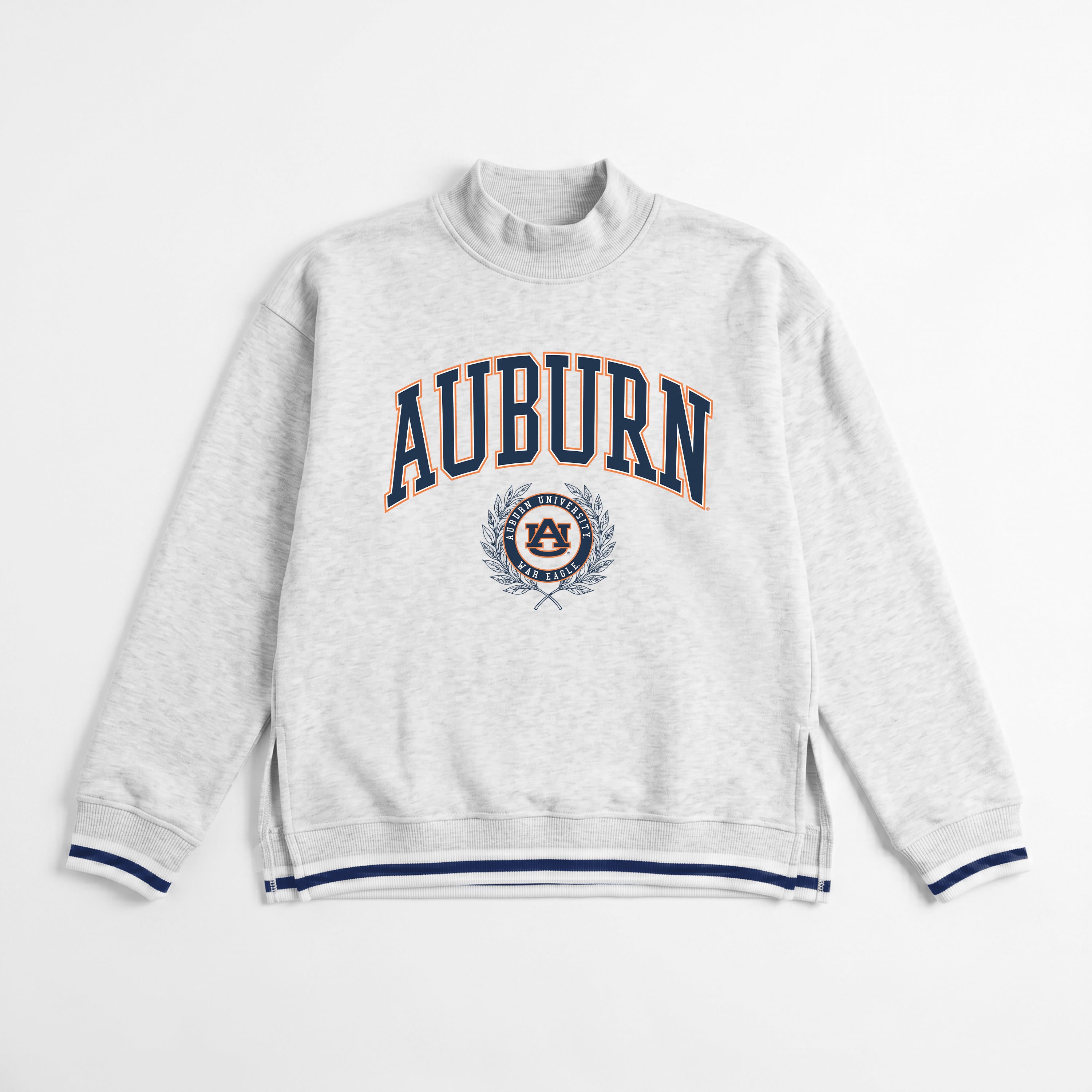 AUBURN TIGERS RALLY POINT CONTRAST MOCKNECK PULLOVER