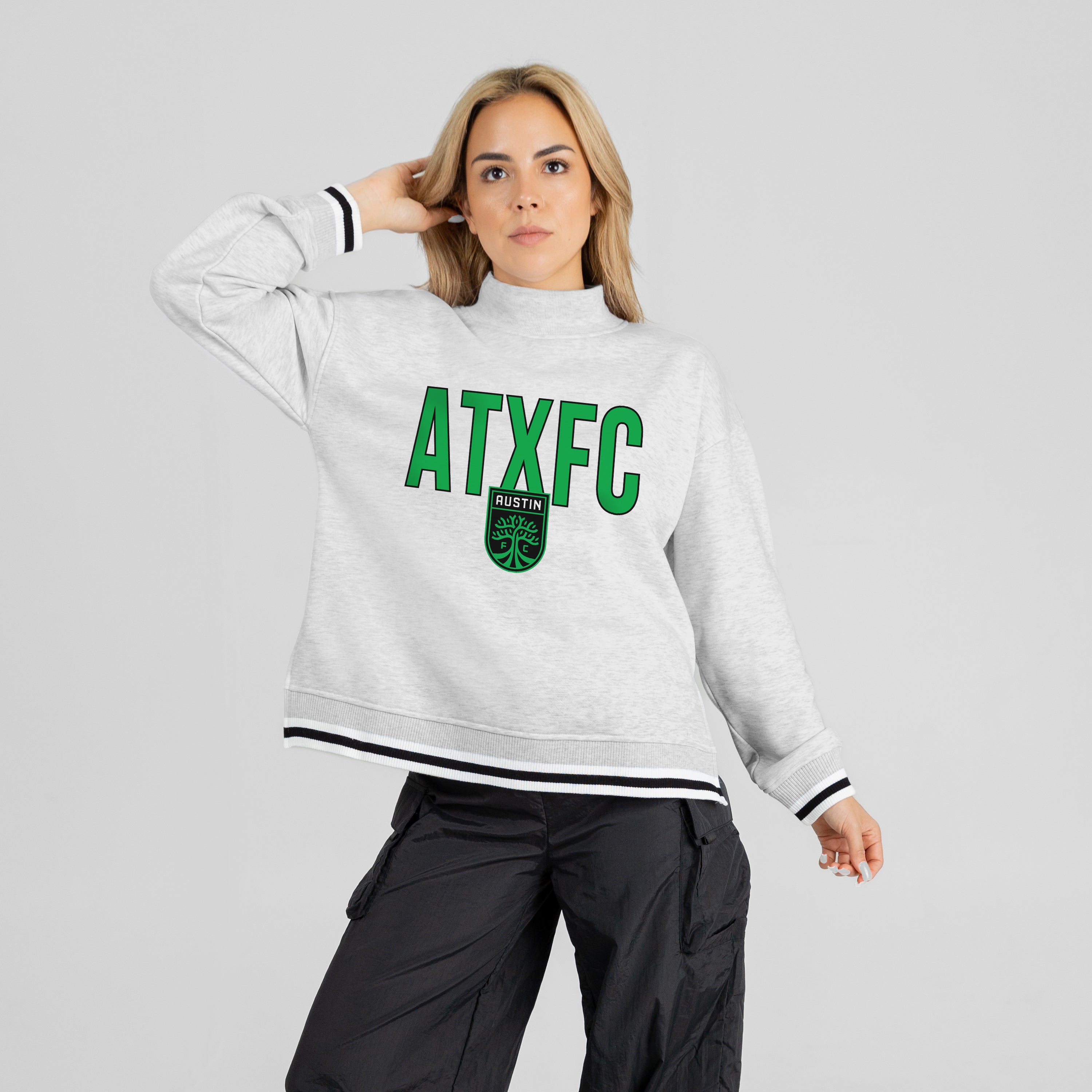 AUSTIN FC RALLY POINT CONTRAST MOCKNECK PULLOVER