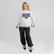 BALTIMORE RAVENS RALLY POINT CONTRAST MOCKNECK PULLOVER
