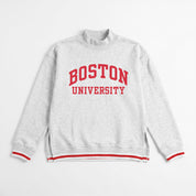 BOSTON UNIVERSITY TERRIERS RALLY POINT CONTRAST MOCKNECK PULLOVER