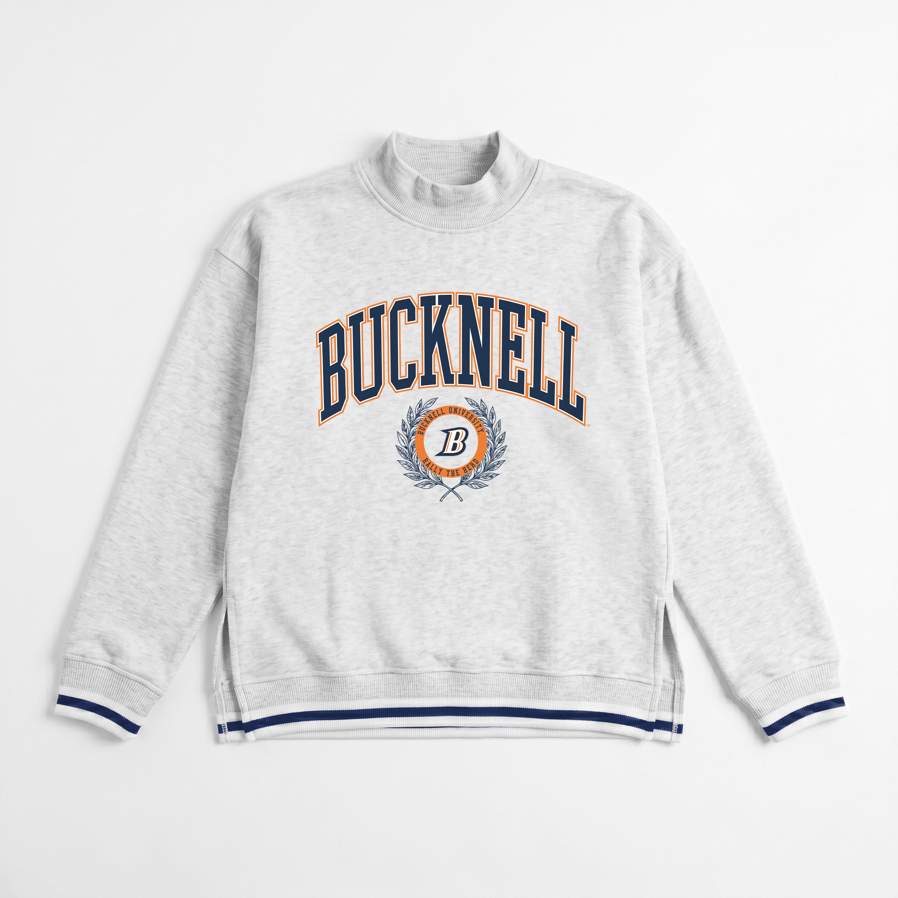 BUCKNELL BISON RALLY POINT CONTRAST MOCKNECK PULLOVER