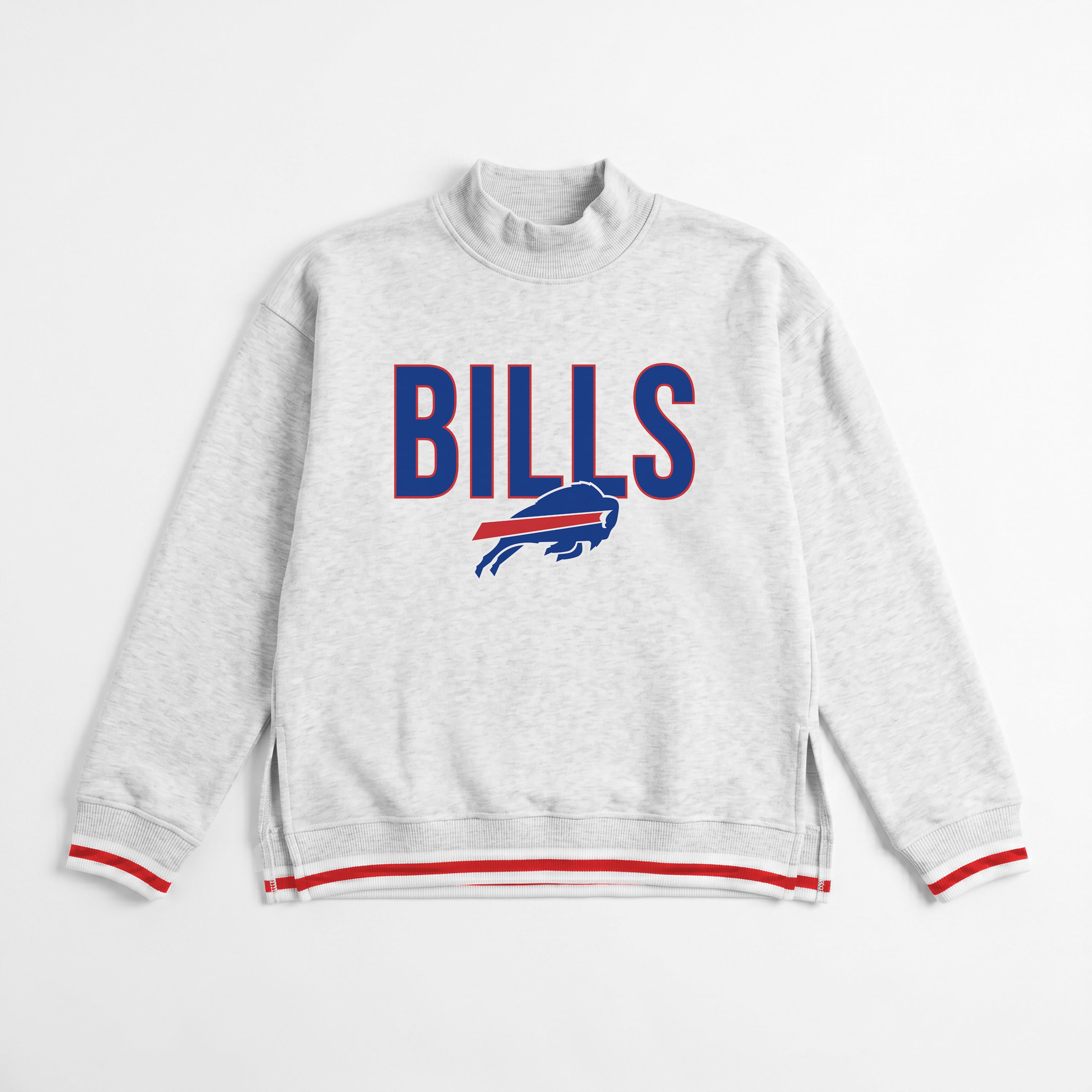 BUFFALO BILLS RALLY POINT CONTRAST MOCKNECK PULLOVER