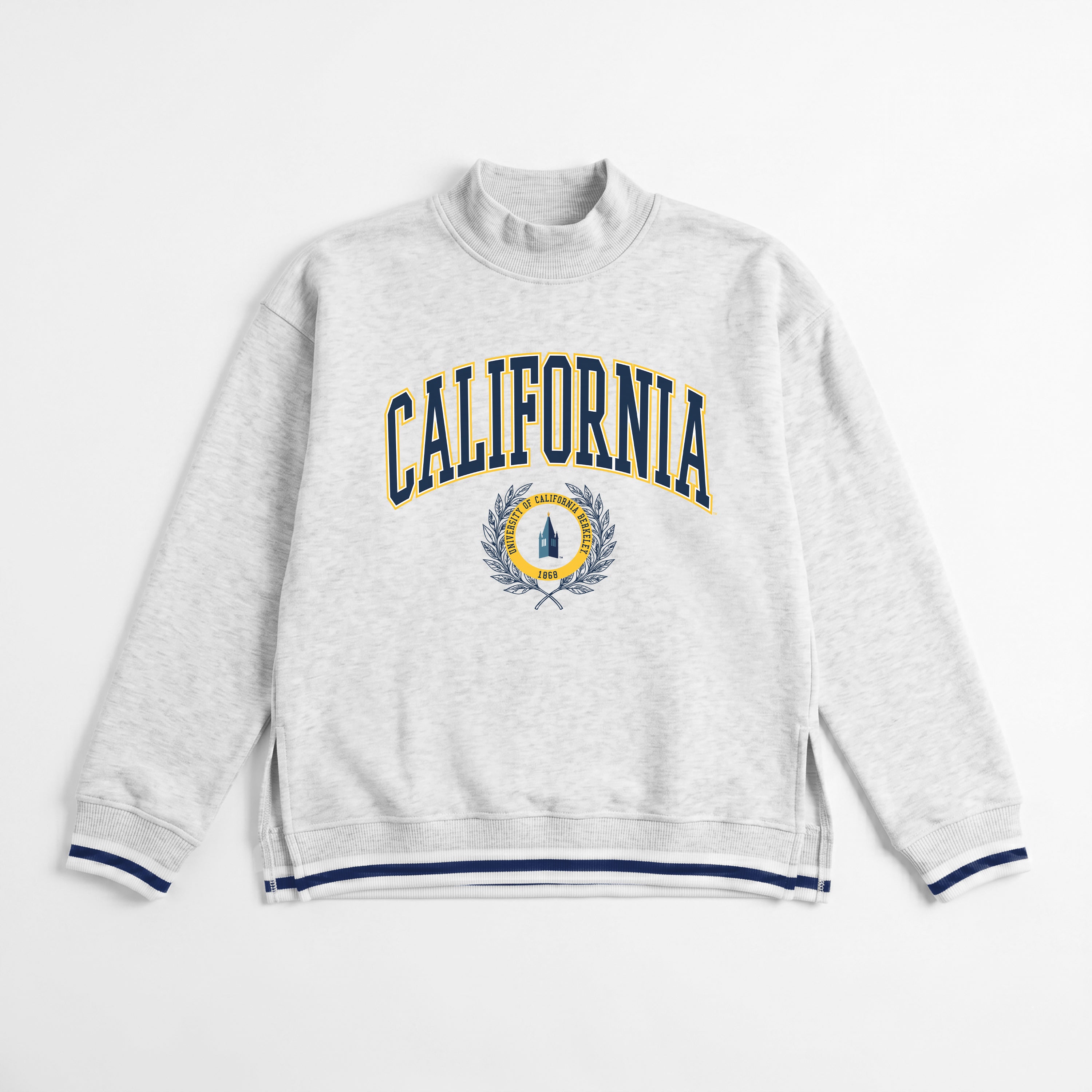 CALIFORNIA GOLDEN BEARS RALLY POINT CONTRAST MOCKNECK PULLOVER