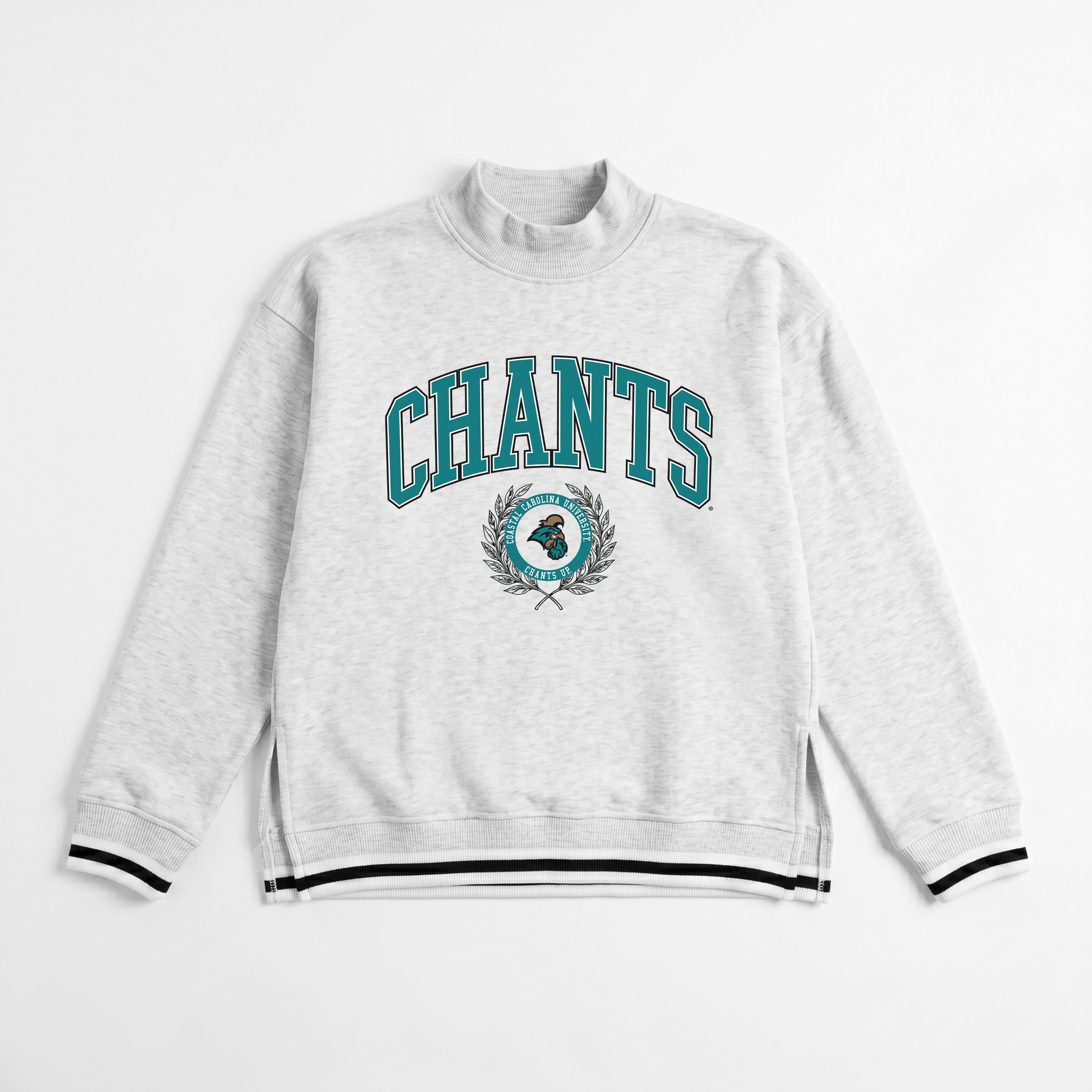 COASTAL CAROLINA CHANTICLEERS RALLY POINT CONTRAST MOCKNECK PULLOVER
