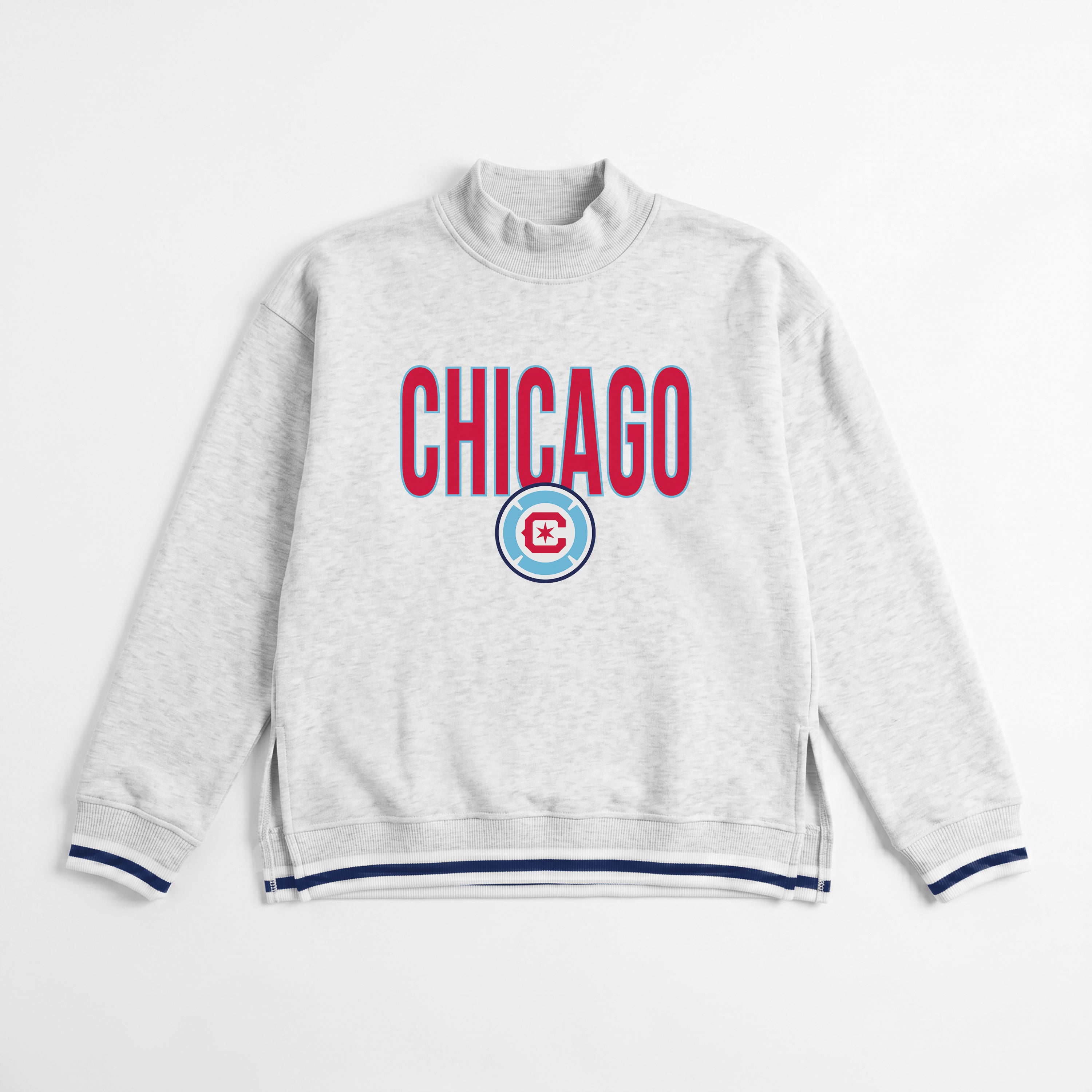 CHICAGO FIRE FC RALLY POINT CONTRAST MOCKNECK PULLOVER