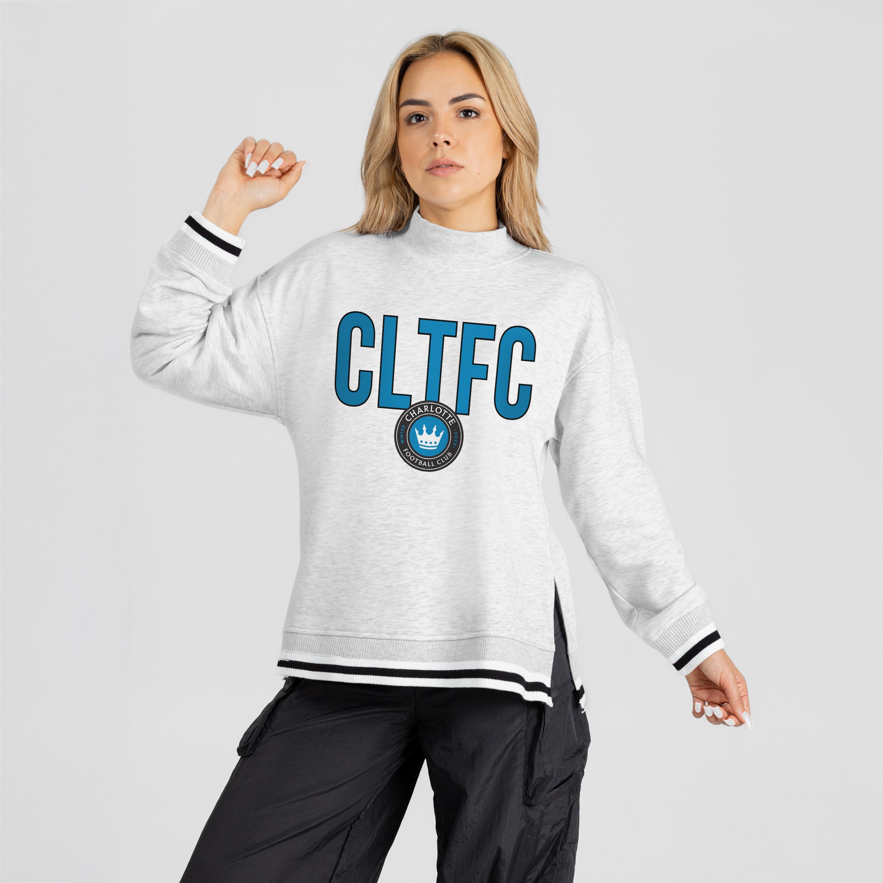 CHARLOTTE FC RALLY POINT CONTRAST MOCKNECK PULLOVER