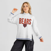 CHICAGO BEARS RALLY POINT CONTRAST MOCKNECK PULLOVER