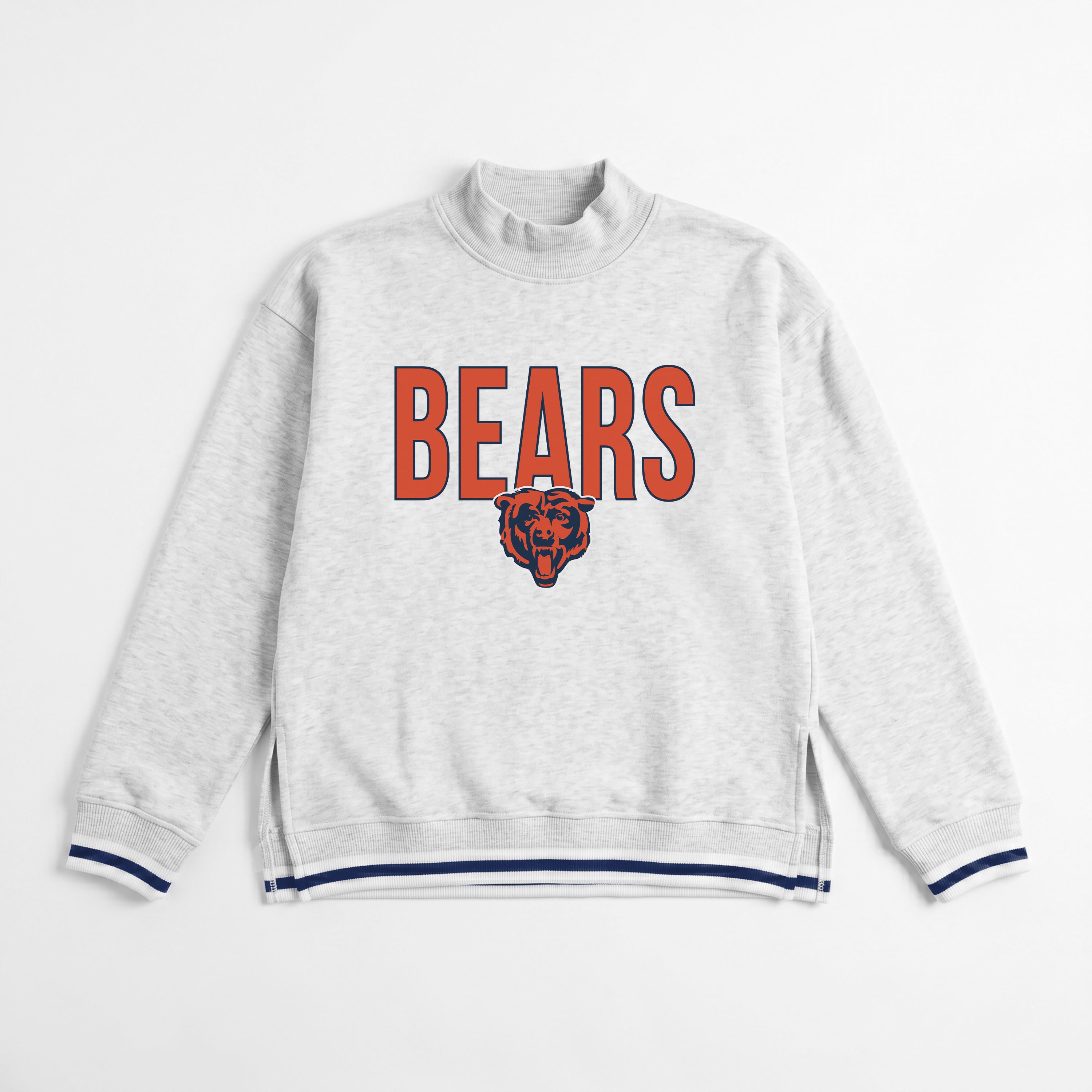 CHICAGO BEARS RALLY POINT CONTRAST MOCKNECK PULLOVER