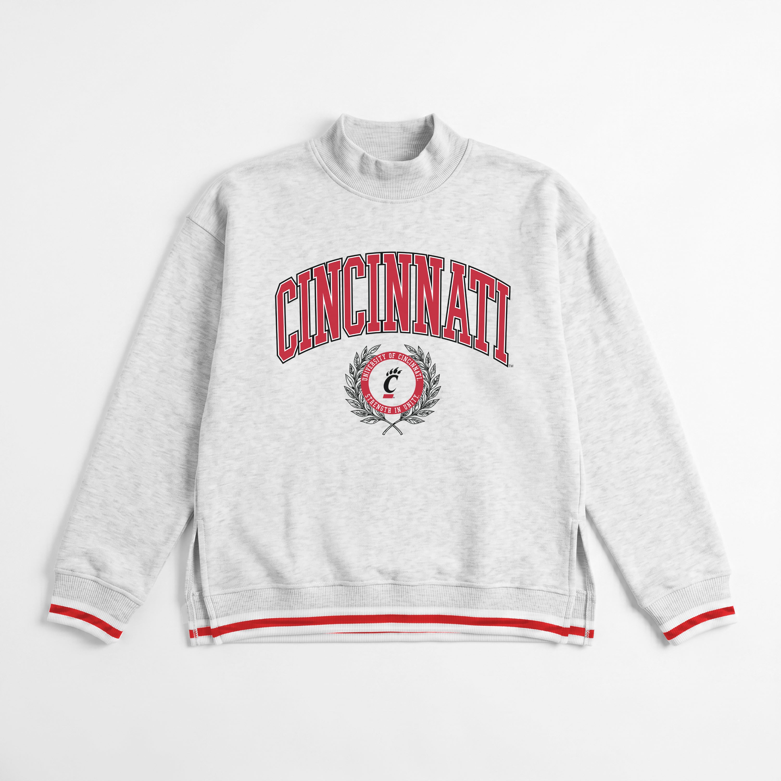 CINCINNATI BEARCATS RALLY POINT CONTRAST MOCKNECK PULLOVER